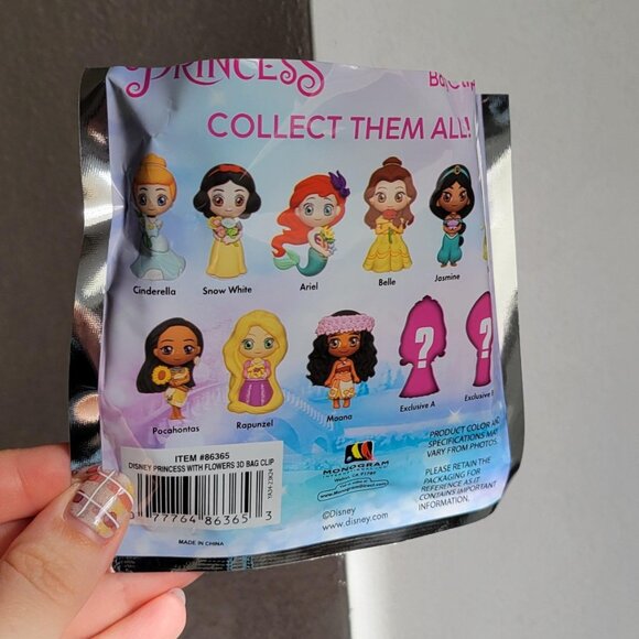 NWT Disney Princess 3D Figural Bag Clip / Keychain - Cinderella - Picture 4 of 4